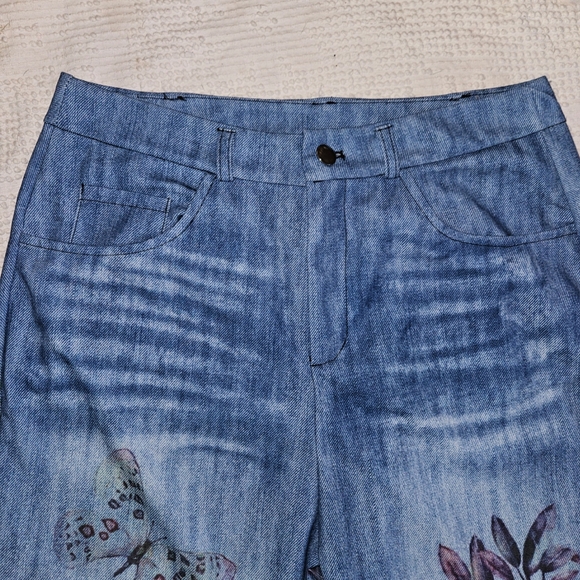 DressLily Butterfly Floral Pattern Fly Flare Wide Leg Spring Fairy Women 0XL - Picture 5 of 11